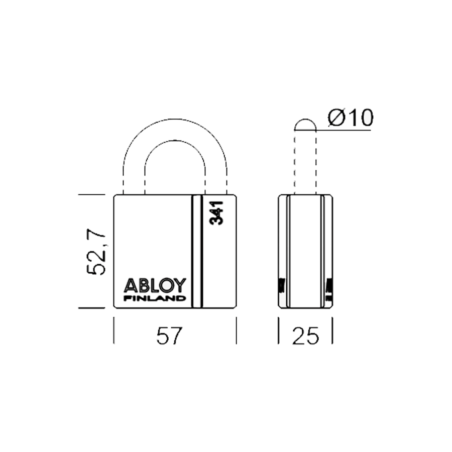 ABLOY Padlock PL341B (25mm shackle) – ABLOY SG Official Store