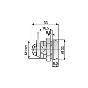 ABLOY Camlock CL104C (with 45mm straight cam)